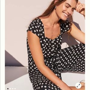 Anthropologie Maeve Waverly Cropped Jumpsuit